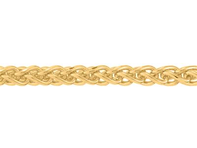 Chaîne maille Palmier massive diamantée 3,20 mm, Or jaune 18k. Réf. 20040 - Image Standard - 2