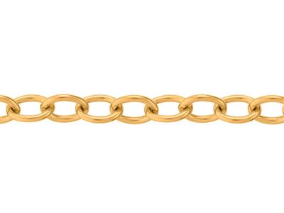 Chaîne maille Forçat ronde claire 2,50 mm, Or jaune 18k. Réf. 00880 - Image Standard - 2