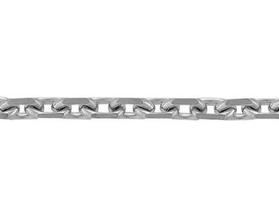 Chaîne maille Forçat diamantée 0,75 mm, Or Gris 18k rhodié. Réf. 00424 - Image Standard - 2