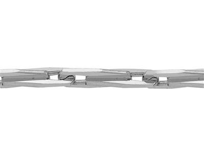Chaîne maille Epi massive diamantée 2,70 mm, Or gris 18k rhodié. Réf. 20043 - Image Standard - 2