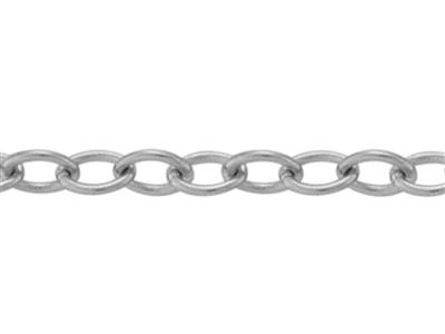 Chaîne maille Forçat ronde claire 1,20 mm, Or gris 18k Pd 13. Réf. 00876 - Image Standard - 2