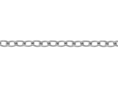 Chaîne maille Forçat ronde claire 1,20 mm, Or gris 18k Pd 13. Réf. 00876 - Image Standard - 3