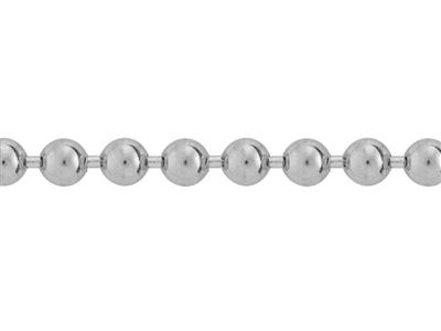 Chaine Boule 1,5 mm, Or gris 18k rhodié. Réf. 00186