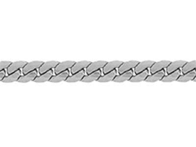 Chaine maille Anglaise massive 3 mm, Or gris 18k Pd 10. Réf. 00642 bis