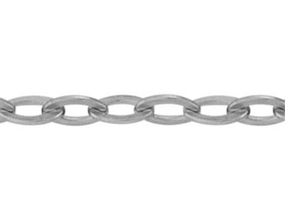 Chaîne maille Forçat claire miroir 0,90 mm, Or gris 18k Pd 13. Réf. 00881 - Image Standard - 2