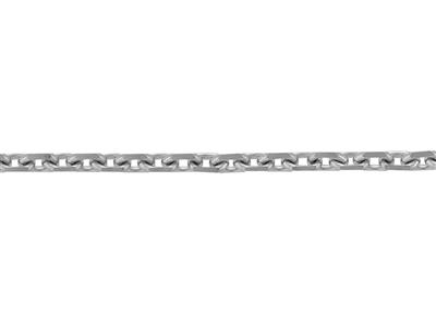 Chaîne maille Forçat diamantée 0,90 mm, Or gris 18k rhodié. Réf. 00092 - Image Standard - 3