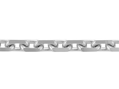 Chaîne maille Forçat diamantée 1,36 mm, Or gris 18k rhodié. Réf. 00440HJ - Image Standard - 2