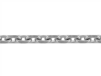 Chaîne maille Forçat diamantée 3,60 mm, Or gris 18k rhodié. Réf. 00510 - Image Standard - 2