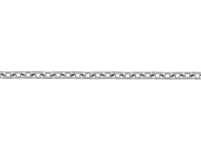 Chaîne maille Forçat diamantée 3,60 mm, Or gris 18k rhodié. Réf. 00510 - Image Standard - 3