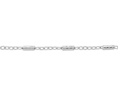 Chaîne maille alternée Forçat 1,50 mm et Bâton 1,75 mm, Argent 925. Réf. 10122 - Image Standard - 2