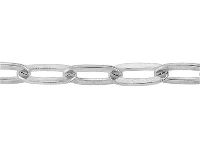 Chaine maille rectangle 3 mm, Argent 925. Réf. 10125