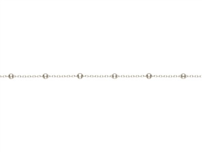 Chaîne maille Forçat 1,15 mm avec boule 2,50 mm, alternée 11, Argent 925
