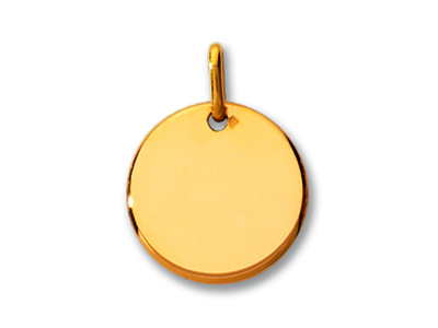 Médaille Jeton 16 mm, Or jaune 18k poli