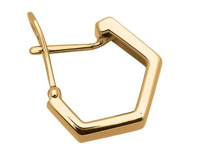 Créoles forme Losange, Or jaune 18k - Image Standard - 2