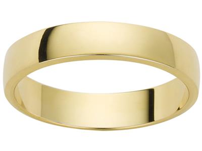 Alliance Ruban, 4,50 x 1,50 mm, Or jaune 18k, doigt 67 - Image Standard - 1
