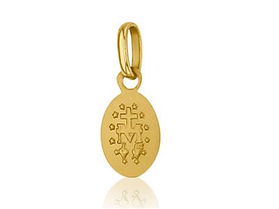Médaille Vierge miraculeuse 9 mm, Or jaune 18k - Image Standard - 2