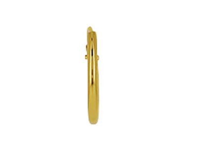 Créoles tube creux 1 mm, diamètre intérieur 8 mm, Or jaune 18k - Image Standard - 3