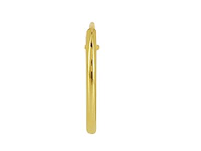 Créoles tube creux 1 mm, diamètre intérieur 10 mm, Or jaune 18k - Image Standard - 3