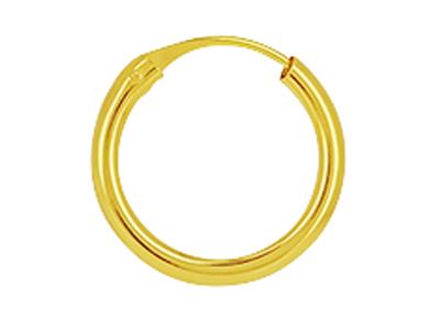 Créoles tube creux 1,50 mm, diamètre intérieur 9 mm, Or jaune 18k - Image Standard - 2