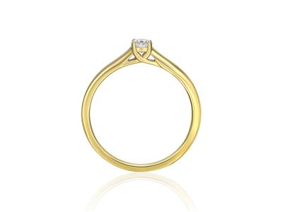 Bague solitaire, diamant 0,10ct, Or jaune 18k, doigt 54 - Image Standard - 2