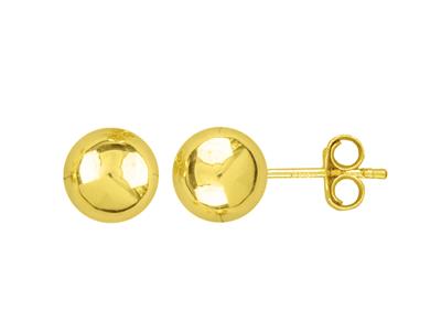 Boucles d'oreilles Boule 9 mm, Or jaune 18k - Image Standard - 1