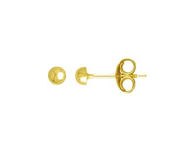 Boucles doreilles 12 boule 5 mm, Or jaune 18k