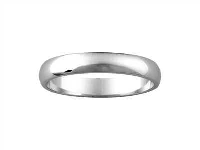 Alliance 1/2 jonc, 3,40 mm, Or gris 18k, doigt 52 - Image Standard - 1