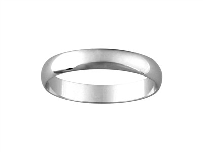 Alliance 1/2 jonc, 4 mm, Or gris 18k, doigt 62 - Image Standard - 1