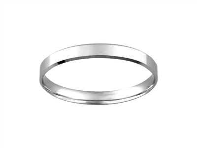 Alliance Ruban, 3 mm, Or gris 18k, doigt 62 - Image Standard - 1