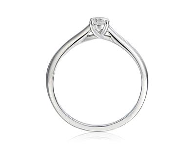 Bague solitaire, diamant 0,15ct, Or gris 18k, doigt 54 - Image Standard - 2