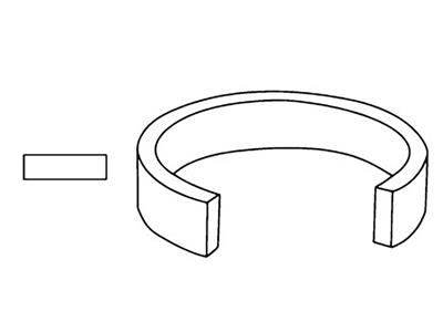 Alliance Ruban, 2,50 x 1,50 mm, Orrose 18k, doigt 47 - Image Standard - 2