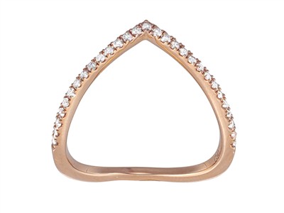 Bague Victoire 1,60 mm, diamants 0,20ct, Or rouge 18k, doigt 58 - Image Standard - 1
