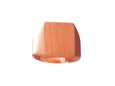 Chevalière massive tournée doigt, plateau 16 x 13,5 mm, Or rouge 18k. Réf. 423/16, doigt 43 - Image Standard - 1