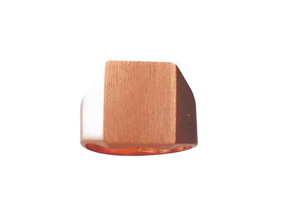 Chevalière massive tournée doigt, plateau 17,5 x 14,5 mm, Or rouge 18k. Réf. 423/20, doigt 43 - Image Standard - 1