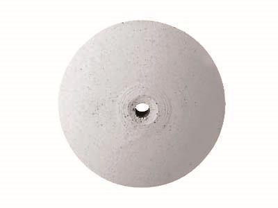 Meulette silicone lentille, blanche, grain gros, 22 x 4 mm, n 1001, EVE