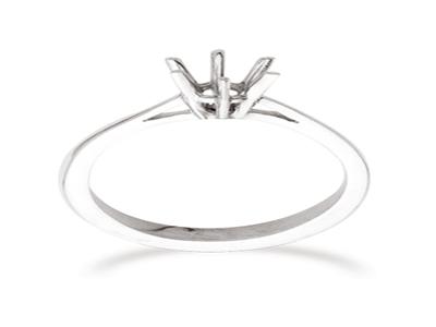 Solitaire 6 griffes pour pierre de 4,75 mm, Or gris 800 Réf. Solo 6 - Image Standard - 2