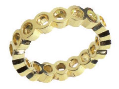 Alliance serti clos 1 rang, Or jaune 18k. Réf. 480 - Image Standard - 2