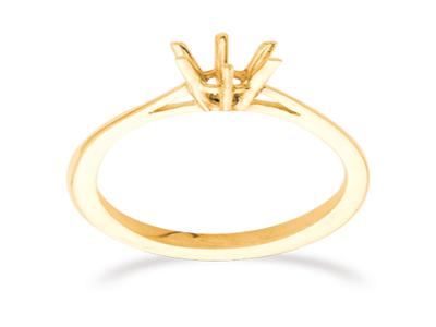 Solitaire 6 griffes pour pierre de 4,5 mm, Or jaune 18k Réf. Solo 6 - Image Standard - 2