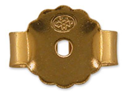 Poussette Belge dentelée grand modèle, Or jaune 18k. Réf. 07434, la paire - Image Standard - 2