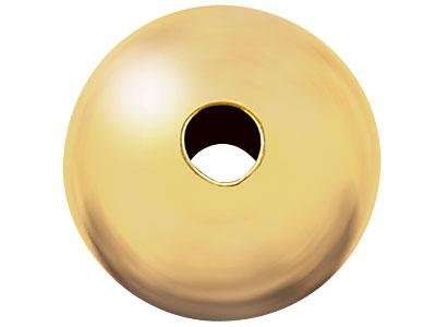 Boule lourde lisse 2 trous, 7 mm, Or jaune 18k. Réf. 04764