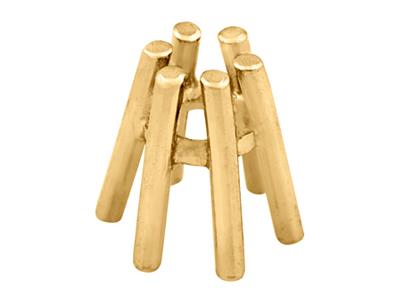 Chaton 6 griffes pour pierre ronde de 6,5 mm, Or jaune 18k. Réf. 01447 - Image Standard - 2