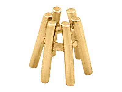 Chaton 6 griffes pour pierre ronde de 4 mm, Or jaune 18k. Réf. 01447 - Image Standard - 2