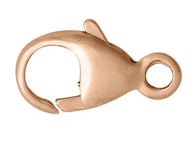 Fermoir Menotte bombé estampé avec anneau intégré 13 mm, Or rose 18k. Réf. 17199
