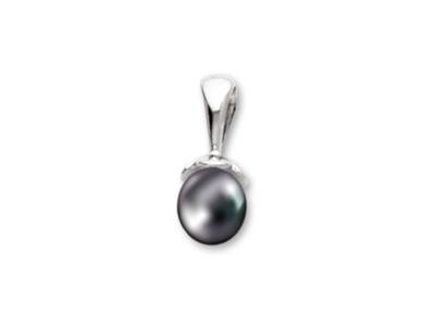 Bélière pour perle de 6 à 9 mm, Or gris 18k. Réf. BE136 - Image Standard - 2