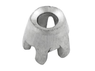 Chaton 5 griffes pour pierre ronde de 2 mm, Or gris 18k Pd 12. Réf. 01509 - Image Standard - 2