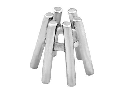 Chaton 6 griffes pour pierre ronde de 5,5 mm, Or gris 18k Pd 12,5. Réf. 01447 - Image Standard - 2