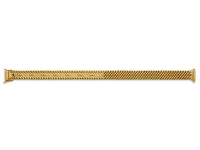Bracelet Polonais 8,6 mm, mat et poli réversible, 18 cm, Or jaune 18k . Réf. 3061
