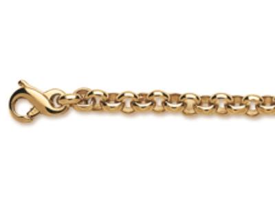 Bracelet maille Jaseron 5,5 mm massif, 19 cm, Or jaune 18k - Image Standard - 1