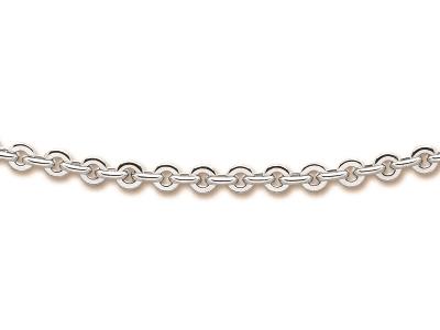 Collier maille Lentille 3,5 mm petit modèle, 45 cm, Or gris 18k - Image Standard - 2