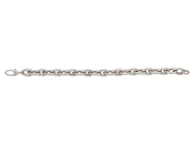 Bracelet maille Poire 9 mm, 20  cm, Argent 925 rhodié